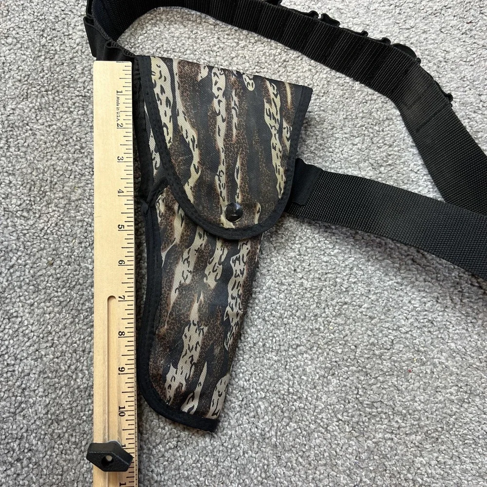 Allen Camo Nylon Belt Holster Brown Hunting Handgun Pistol Field OWB Ammo‎ Loops